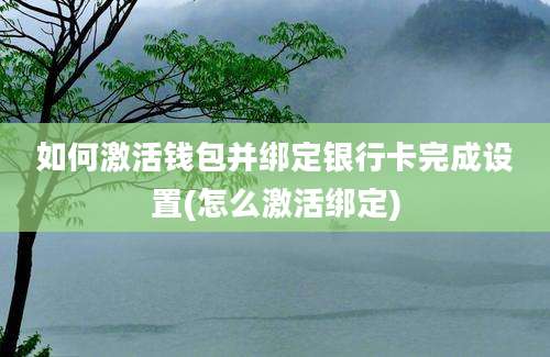 如何激活钱包并绑定银行卡完成设置(怎么激活绑定)