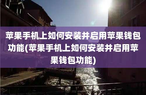 苹果手机上如何安装并启用苹果钱包功能(苹果手机上如何安装并启用苹果钱包功能)