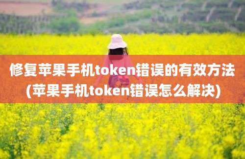 修复苹果手机token错误的有效方法(苹果手机token错误怎么解决)