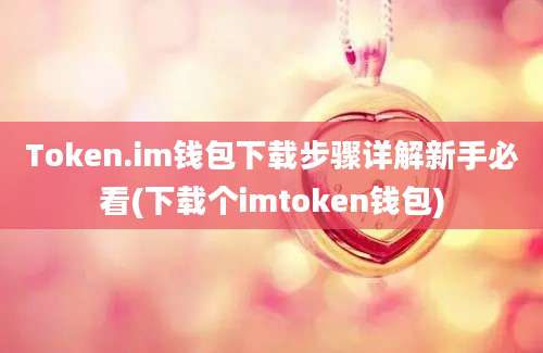 Token.im钱包下载步骤详解新手必看(下载个imtoken钱包)