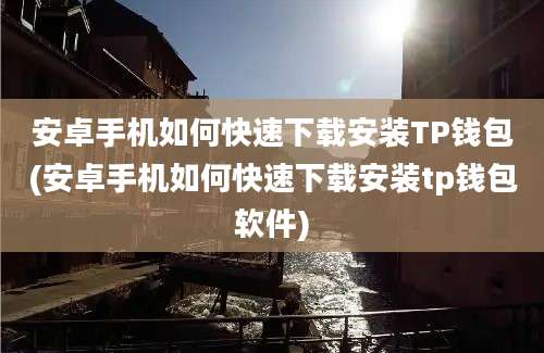 安卓手机如何快速下载安装TP钱包(安卓手机如何快速下载安装tp钱包软件)