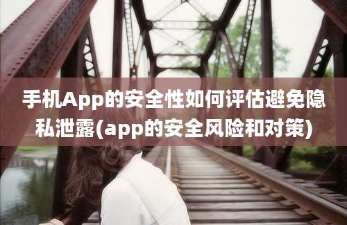 手机App的安全性如何评估避免隐私泄露(app的安全风险和对策)