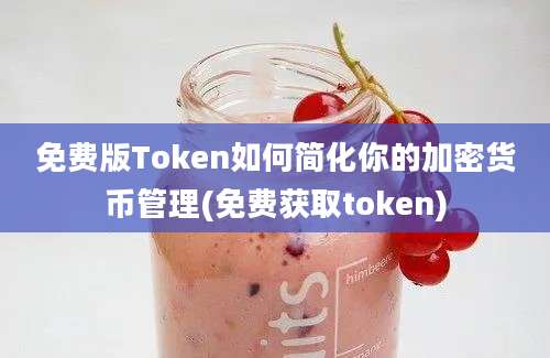 免费版Token如何简化你的加密货币管理(免费获取token)