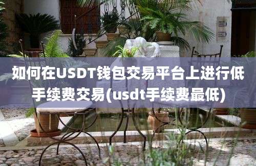 如何在USDT钱包交易平台上进行低手续费交易(usdt手续费最低)