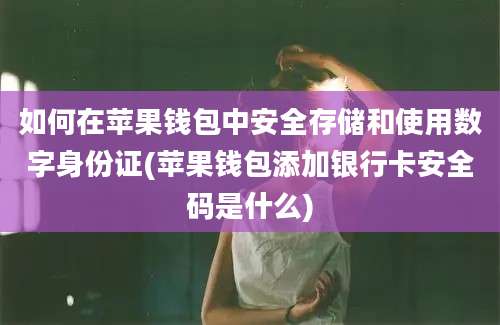 如何在苹果钱包中安全存储和使用数字身份证(苹果钱包添加银行卡安全码是什么)