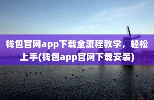 钱包官网app下载全流程教学，轻松上手(钱包app官网下载安装)