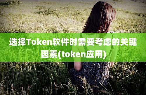 选择Token软件时需要考虑的关键因素(token应用)