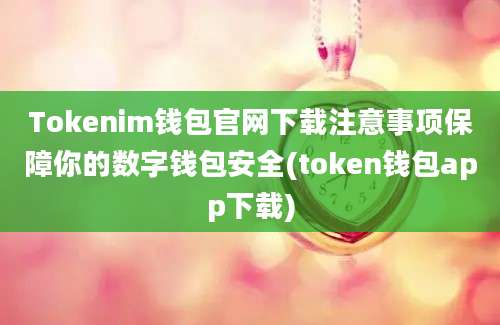 Tokenim钱包官网下载注意事项保障你的数字钱包安全(token钱包app下载)