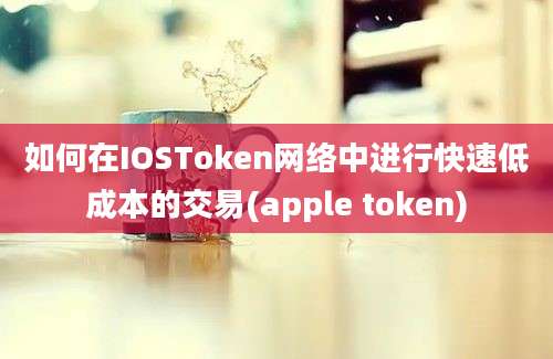 如何在IOSToken网络中进行快速低成本的交易(apple token)